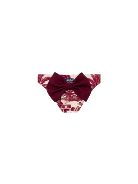 Slip da mare Madame con fiocco e stampa Toile de Jouy | AI CO-CREATED DESIGN BY RICKDICK - POWERED BY RED-EYE