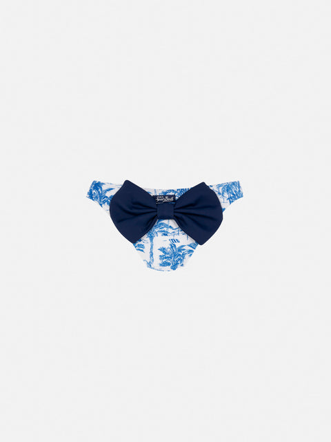 Madame swim briefs with bow and toile de jouy print - MC2 Saint Barth
