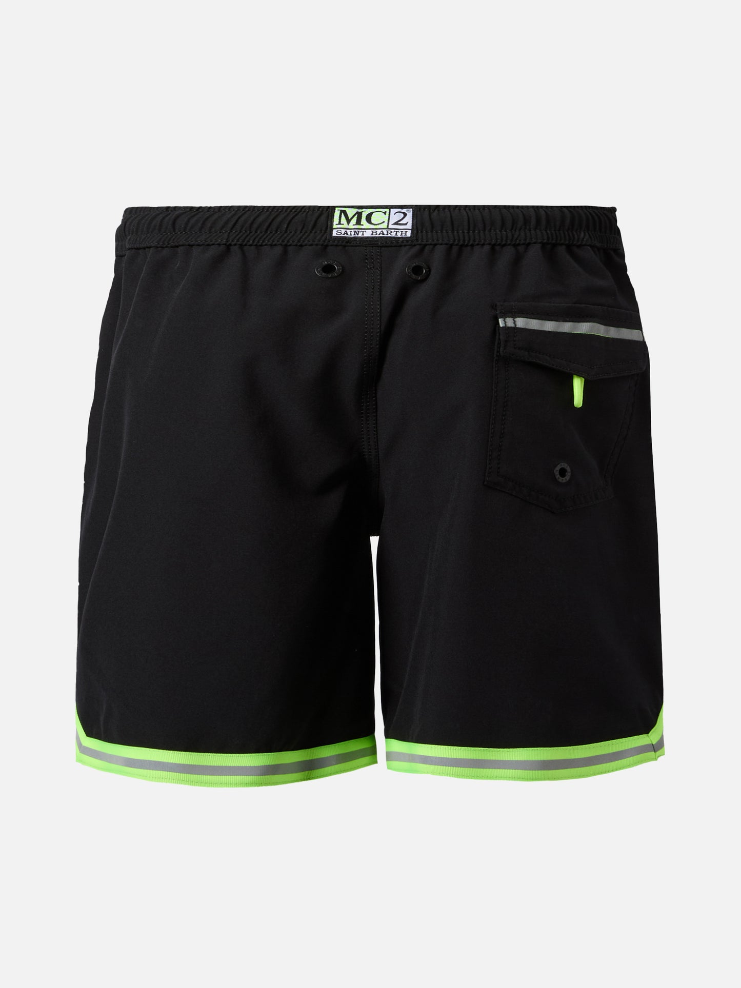 Long swim shorts Malibu Jr in black
