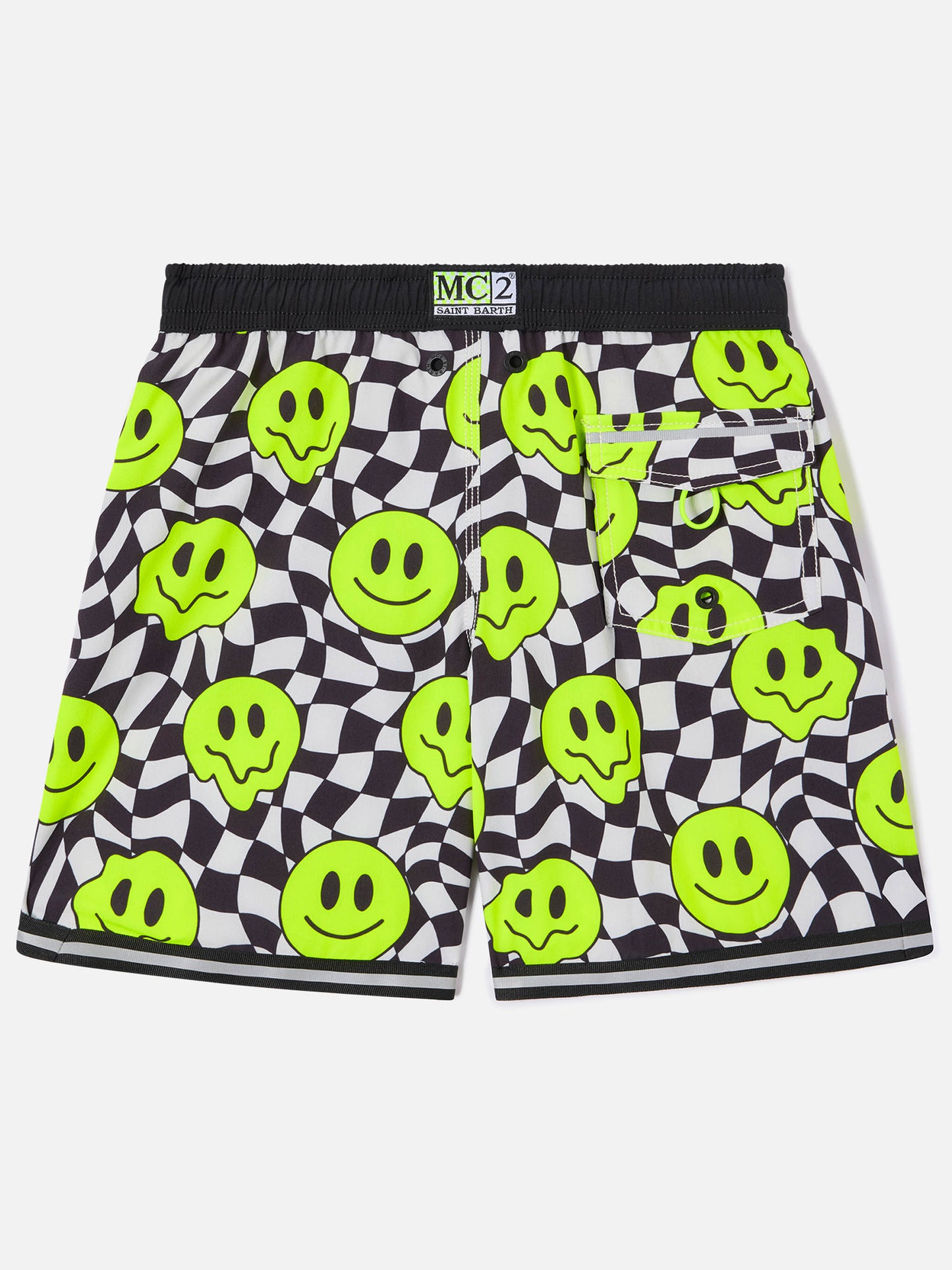 Short de bain long pour garçon avec motif smile groovy 
