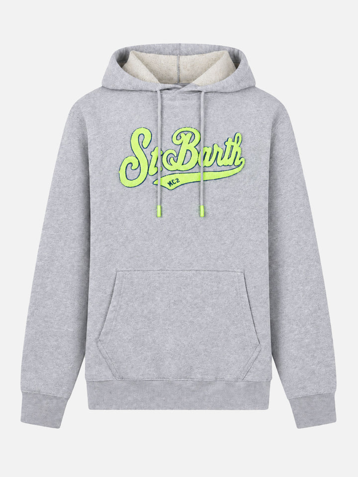 Sudadera gris Manhattan con logotipo amarillo 