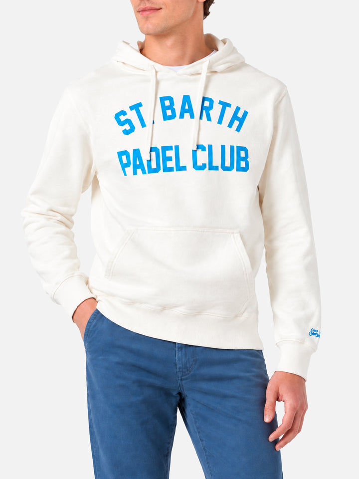 Manhattan white sweatshirt with St. Barth Padel Club print
