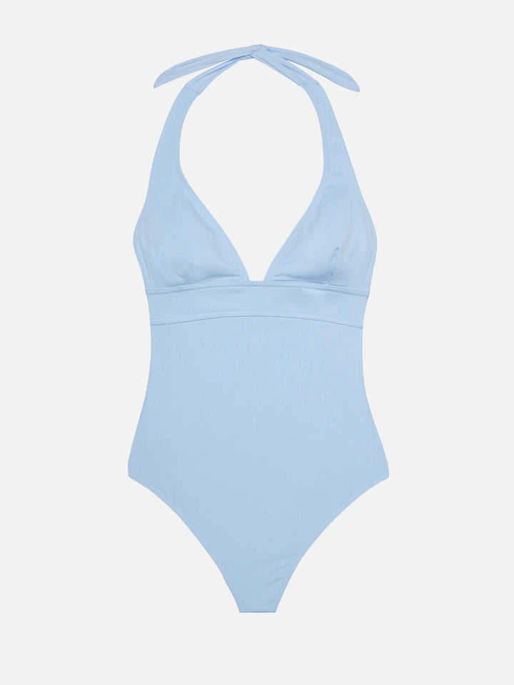 Marylin light blue one-piece swimsuit