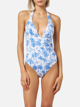 Marylin one-piece swimsuit with toile de jouy print