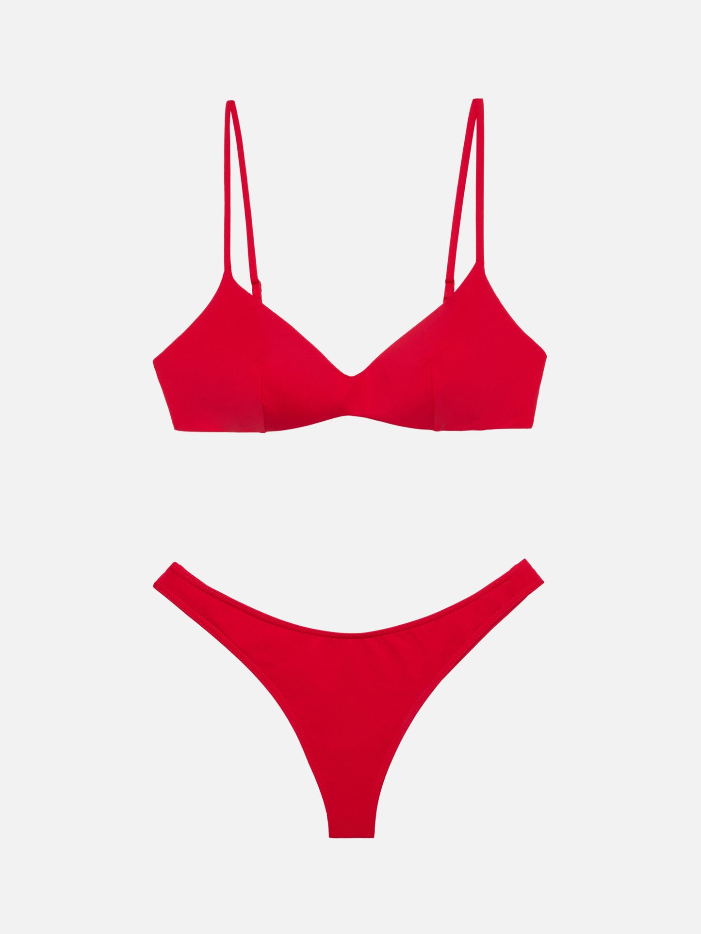 Naomi slip mare cheeky color rosso - Top bralette scollato May rosso