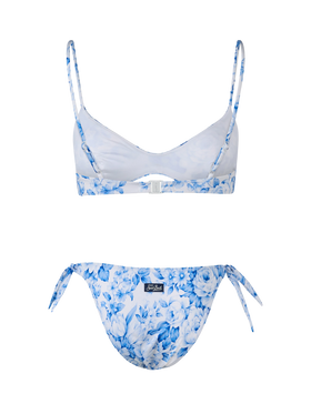Damen Blumen-Bralette-Bikini mit U-Ausschnitt May Yali
