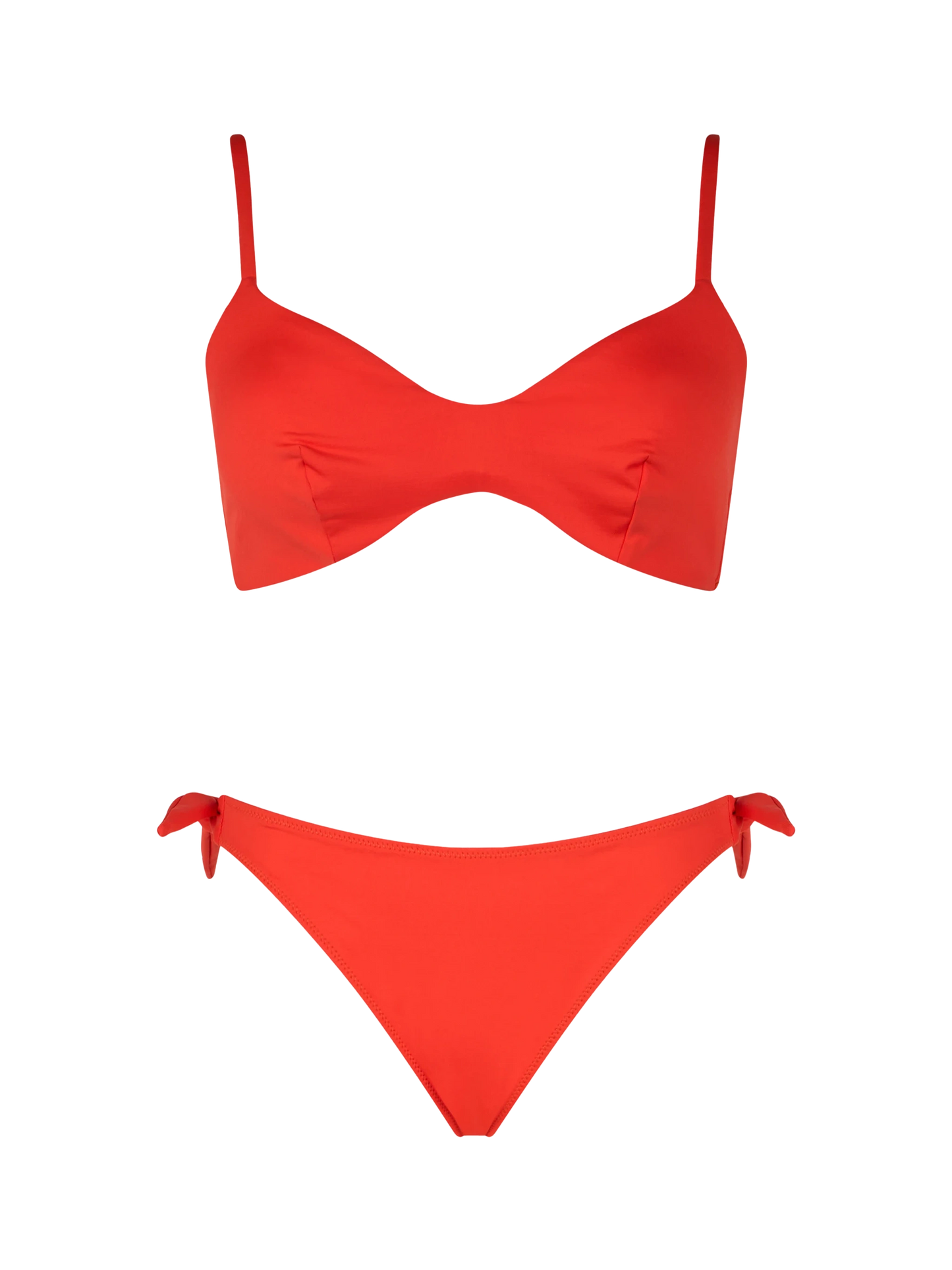 Bikini a bralette arancione con scollo a V da donna May Yali