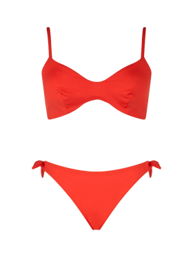Bikini a bralette arancione con scollo a V da donna May Yali