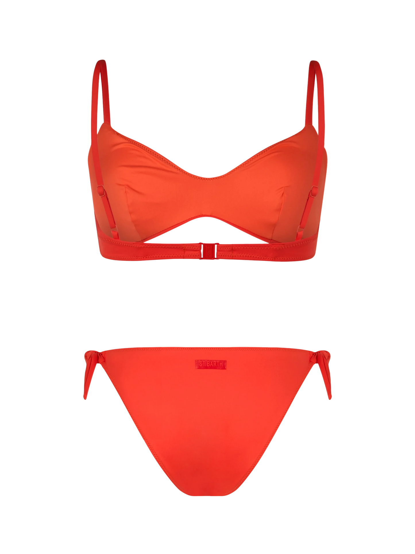 Bikini a bralette arancione con scollo a V da donna May Yali