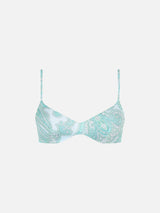 Damen-Bralette-Strandoberteil May mit Paisley-Ausschnitt und U-Ausschnitt