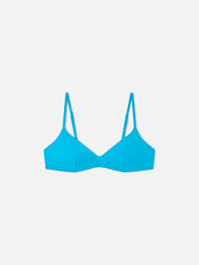 May turquoise scoop bralette bikini top