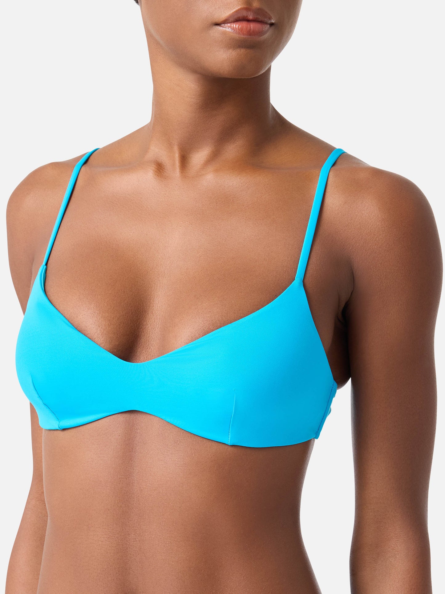May turquoise scoop bralette bikini top