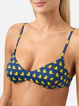 Bikini a bralette con scollo a V da donna May Yali con stampa paperelle