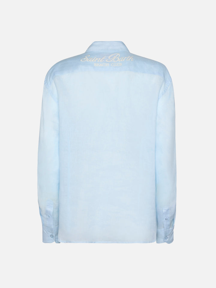 Camicia classica in lino Meredith con ricamo Saint Barth