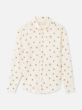 Camisa Meredith de lino con lunares y bordado Saint Barth 