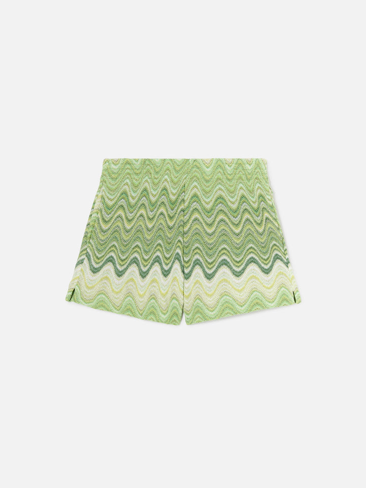 Green degradé raschel Meave shorts