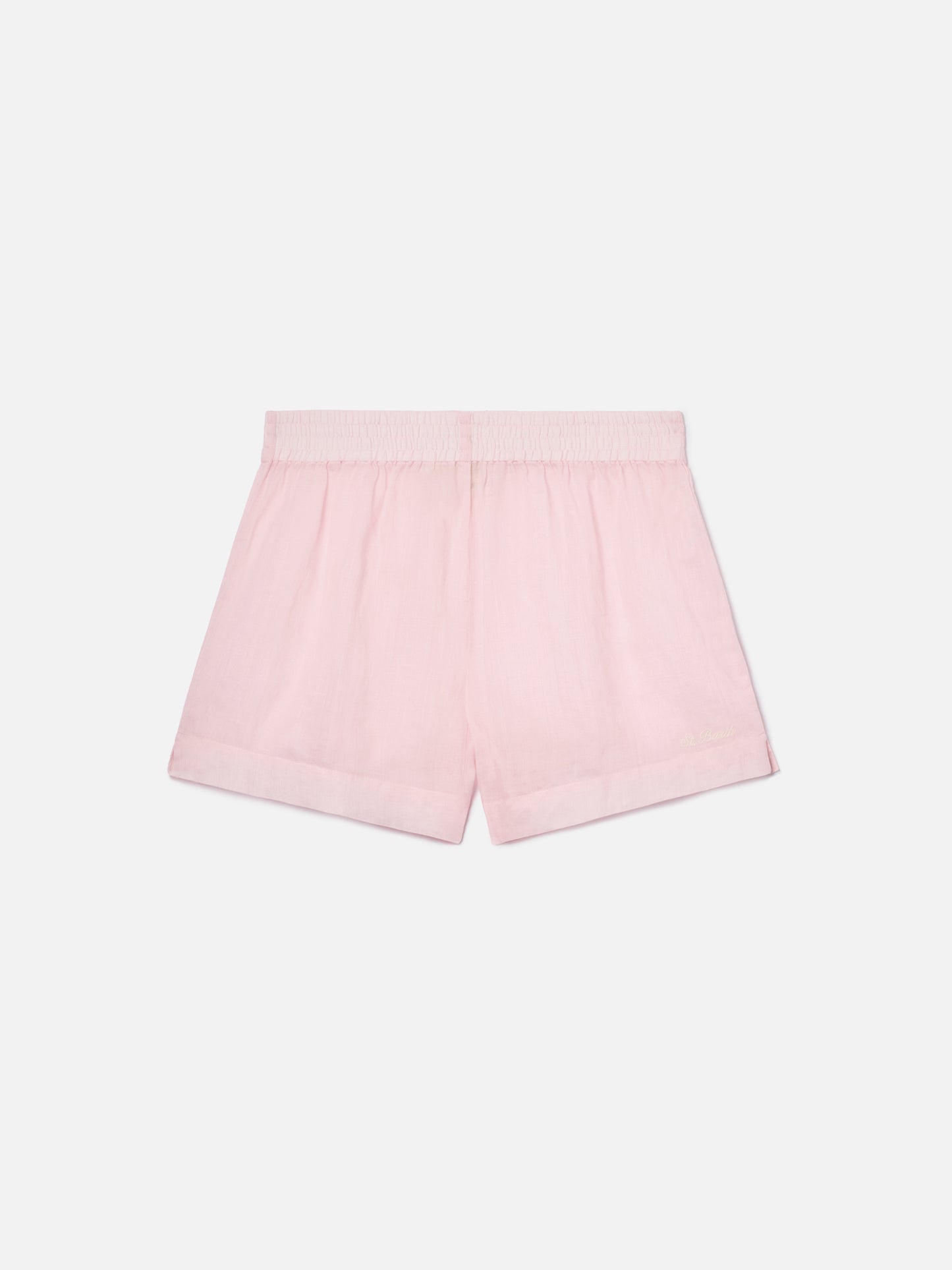 Meave ramie shorts with sunset print