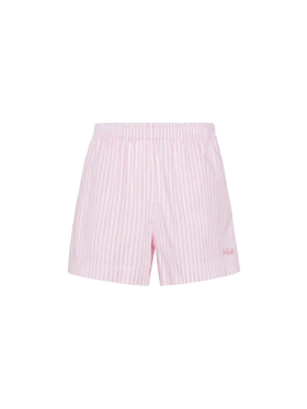 Meave cotton poplin pull up shorts with striped print