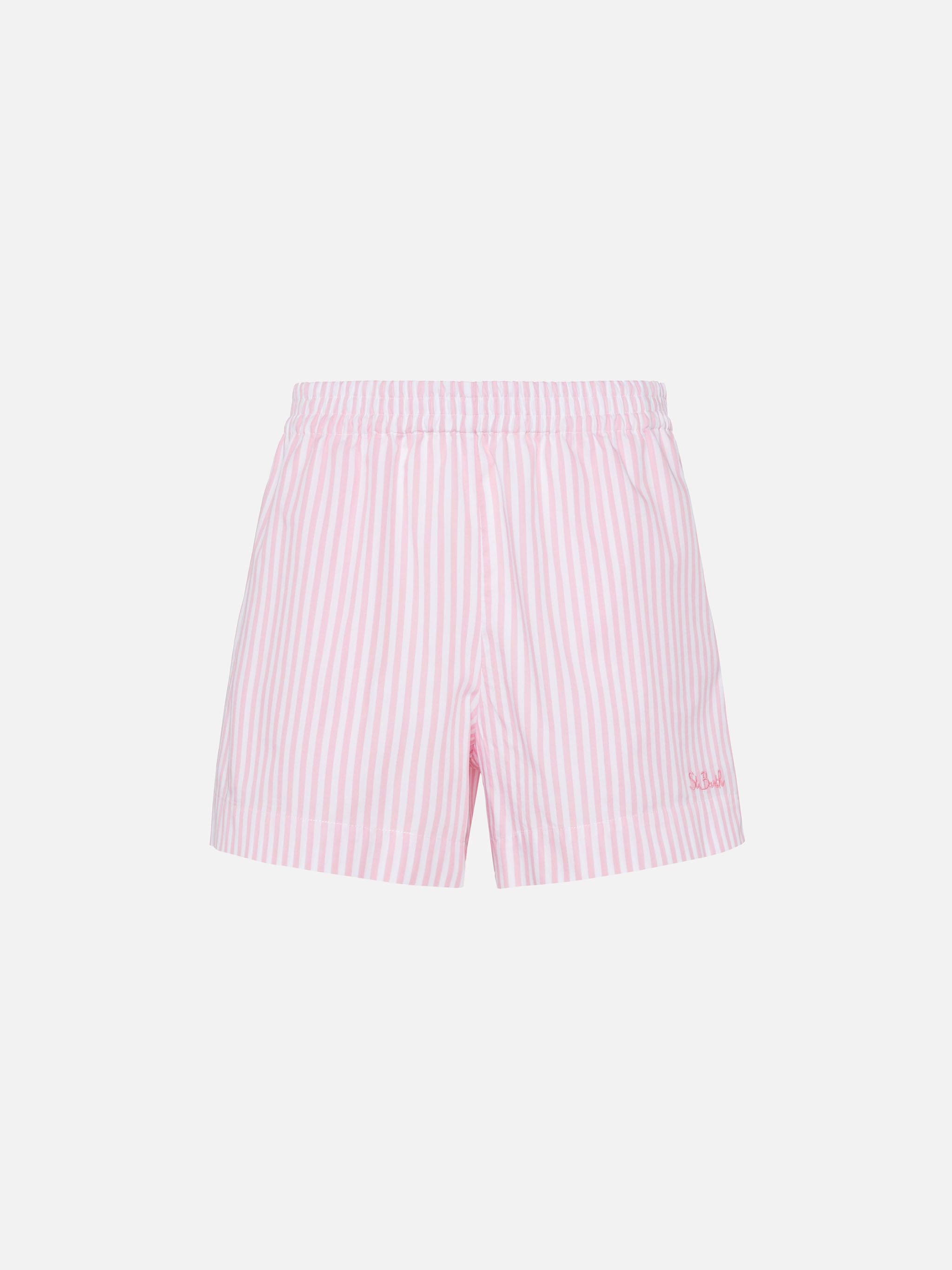 ショートパンツ MC2 Saint Barth MEAVE - Striped cotton shorts Meave cotton poplin pull up shorts with striped print – MC2