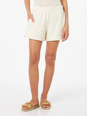 Woman terry cotton pull up shorts Meave