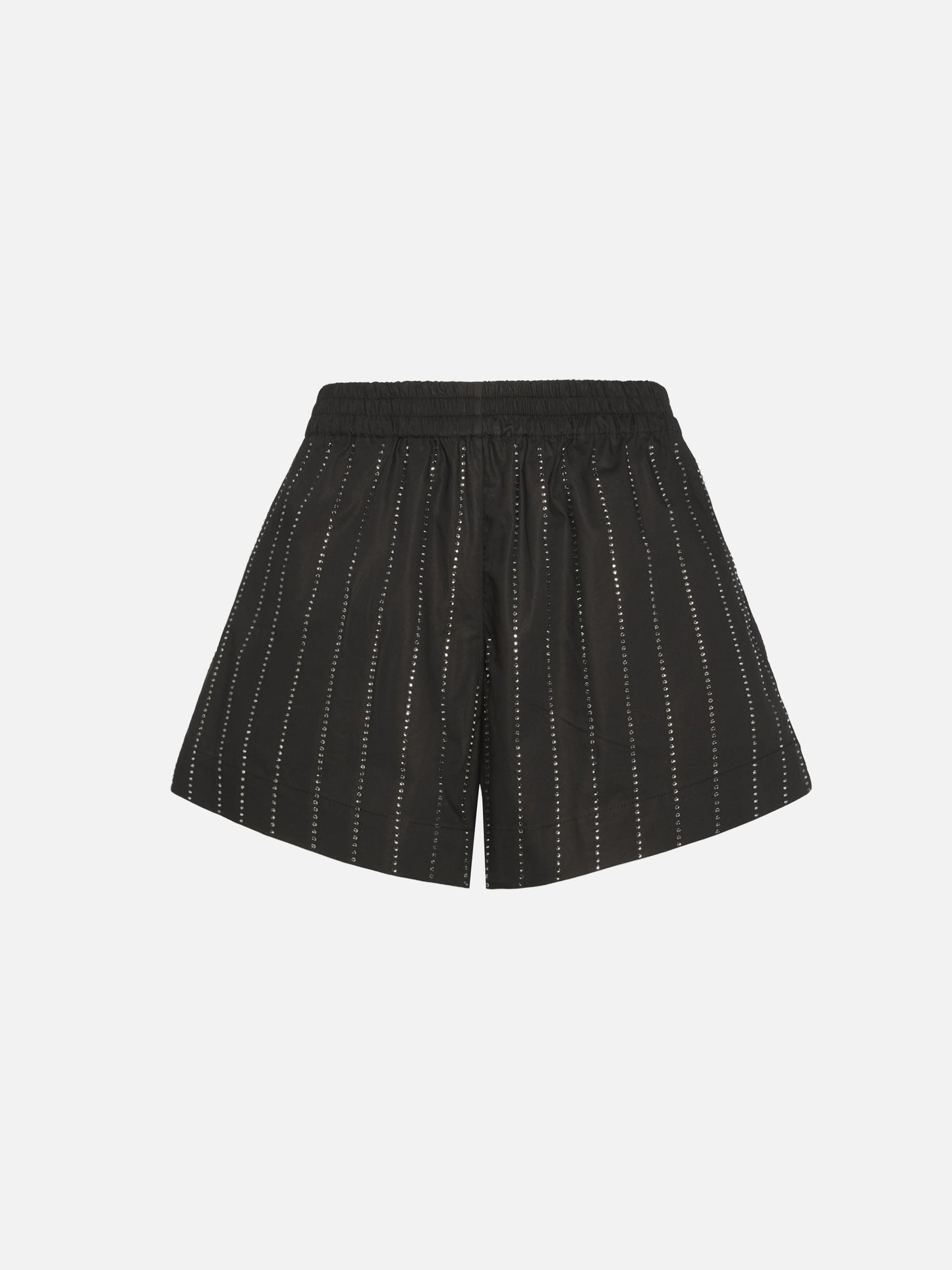 Meave – Pull-Up-Shorts aus Baumwollpopeline mit gestreifter Strassverzierung