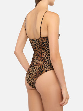 Medea Bügel-Badeanzug mit Animalier-Print