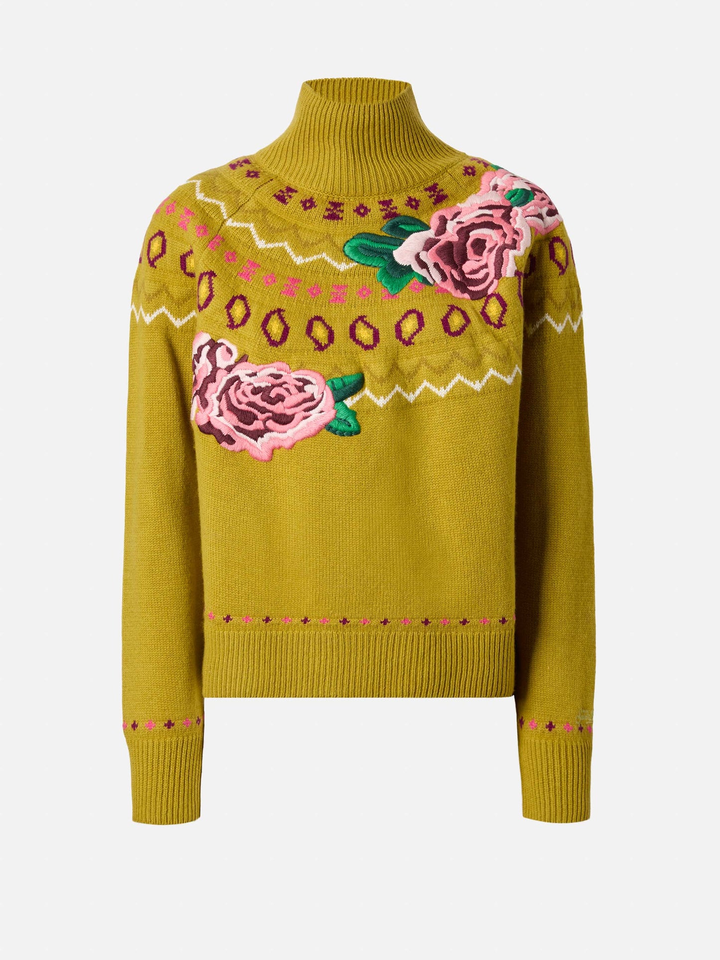 Cashmere blend sweater Meghan with nordic jacquard