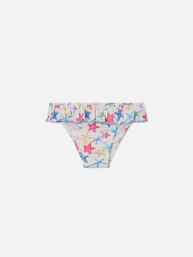Slip mare Melly panna con stampa stelle marine
