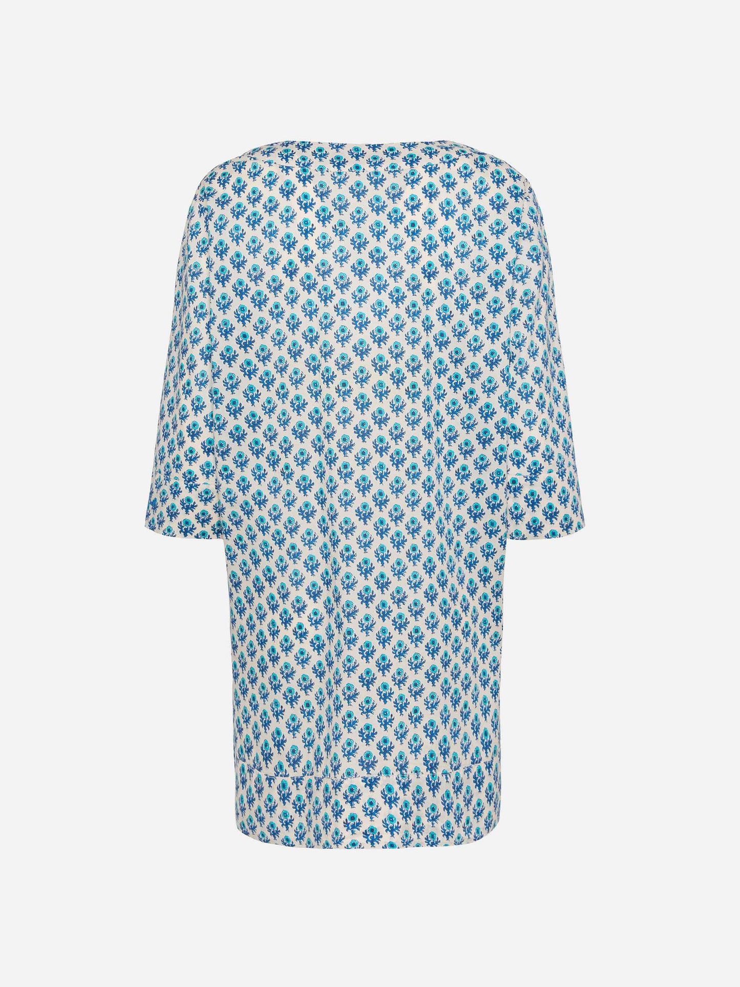 Macha cotton tunic dress with floral print