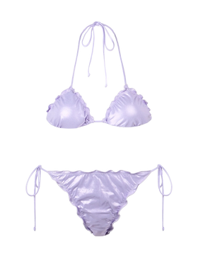 Bikini a triangolo classico da donna lamina lilla Sagittario Miami