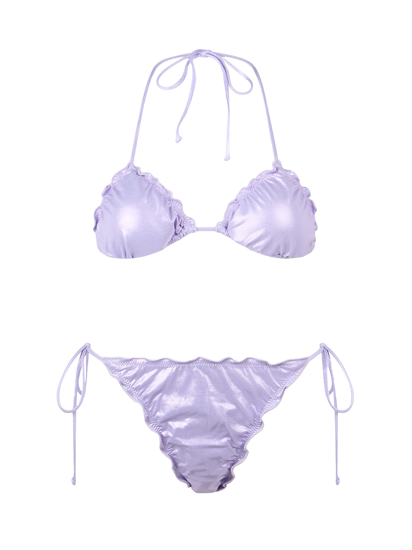 Woman lamina lilac classic triangle bikini Sagittarius Miami