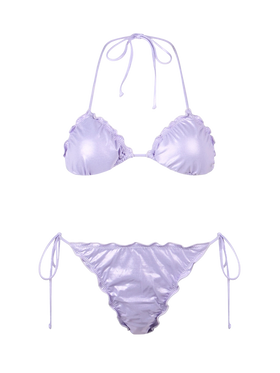 Woman lamina lilac classic triangle bikini Sagittarius Miami