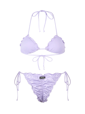Woman lamina lilac classic triangle bikini Sagittarius Miami