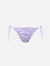 Woman lamina lilac cheeky swim briefs Miami