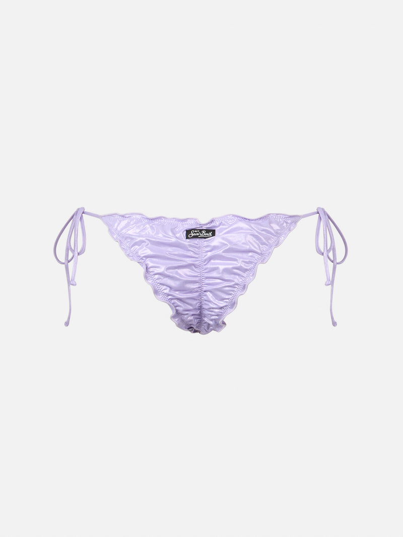 Woman lamina lilac cheeky swim briefs Miami