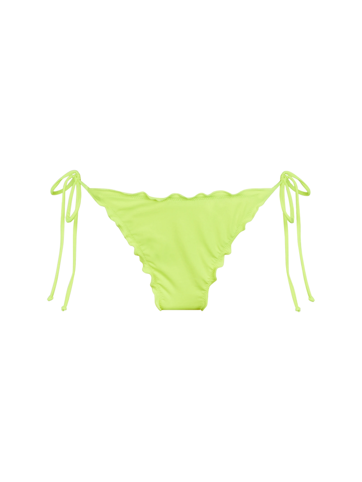 Woman fluo yellow cheeky swim briefs Miami