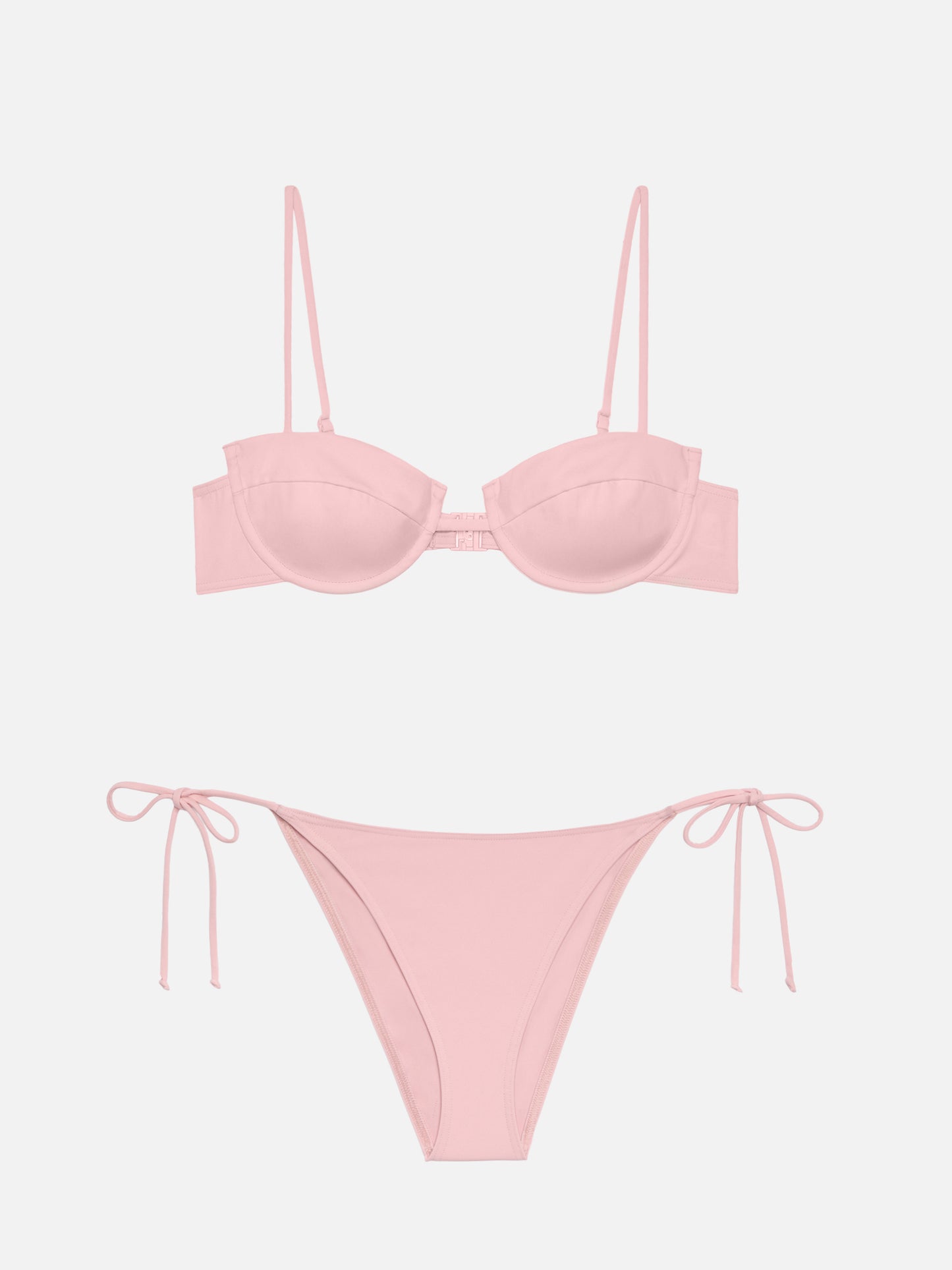 Klassische Badehose „Virgo“ in Rosa – Bügel-Bralette „Salina“ in Rosa