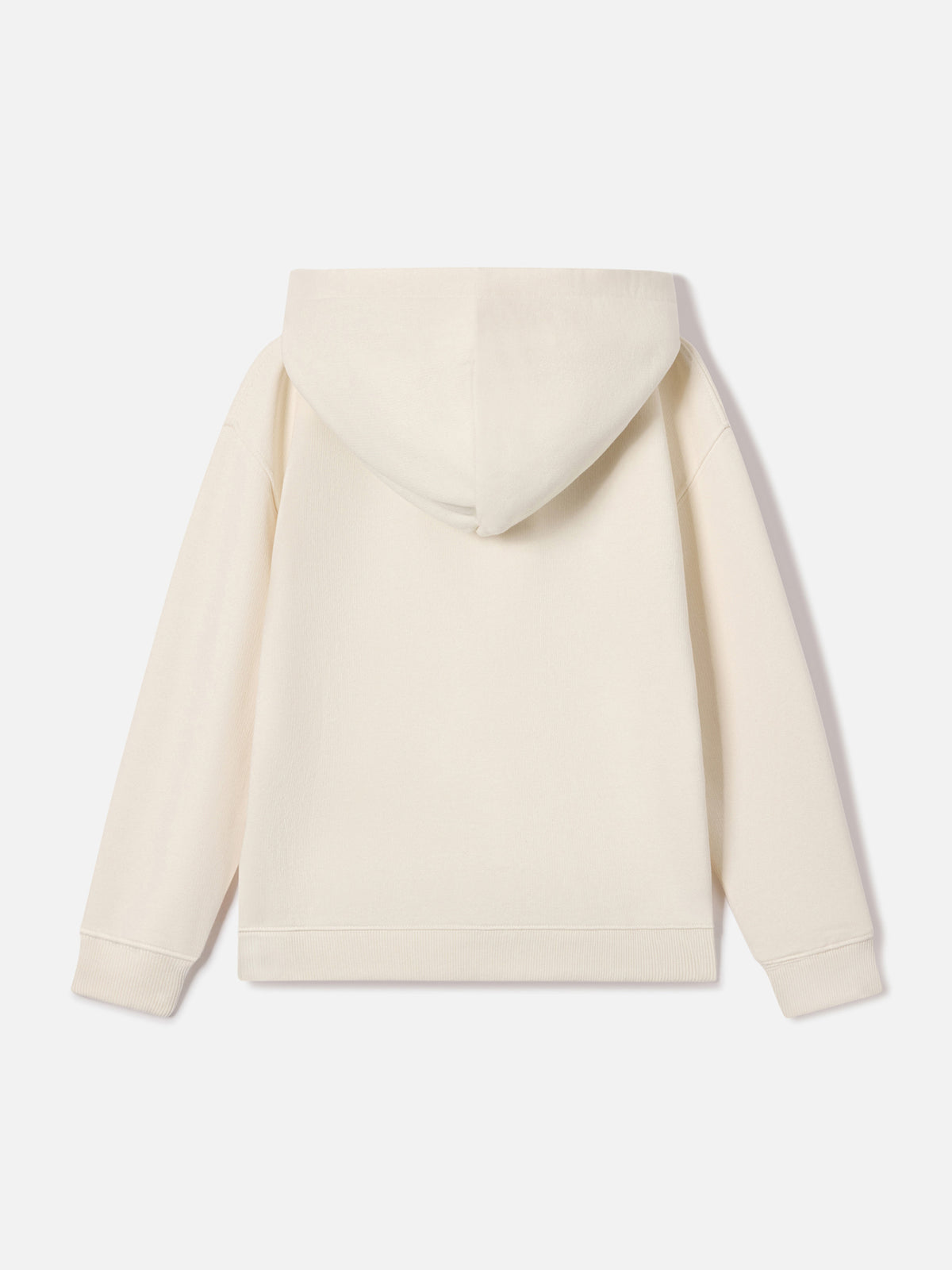Sudadera con capucha Mindy en mezcla de algodón color crema con inserto tartán St. Barth 