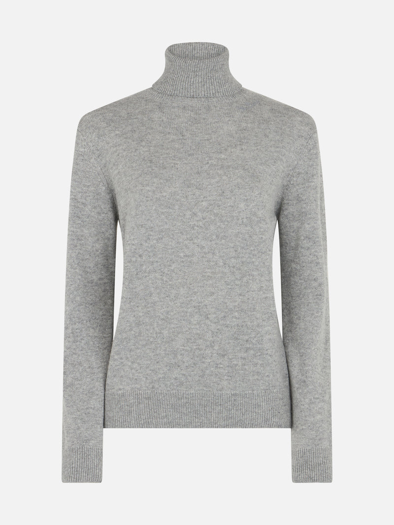 Woman mélange grey cashmere blend sweater Moody