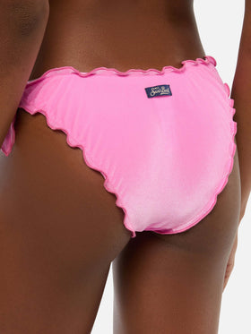 Moon slip mare classico in velluto color rosa - Sagittarius top a triangolo classico in velluto rosa