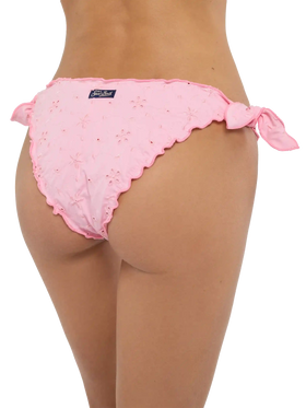 Classic triangle bikini Sagittarius Moon in pink Sangallo lace - MC2 Saint Barth
