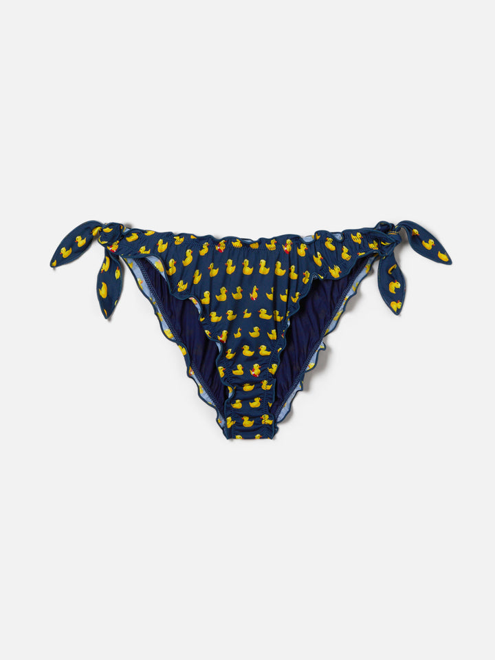 Classic Moon bikini bottoms in navy blue with duck print