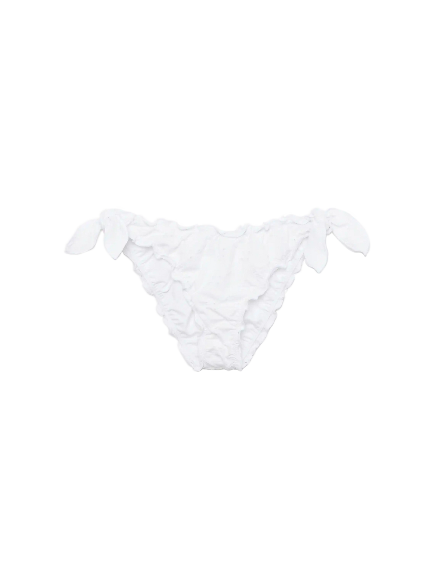Moon slip mare classico in pizzo Sangallo color bianco