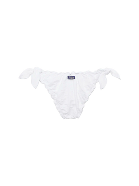 Moon slip mare classico in pizzo Sangallo color bianco