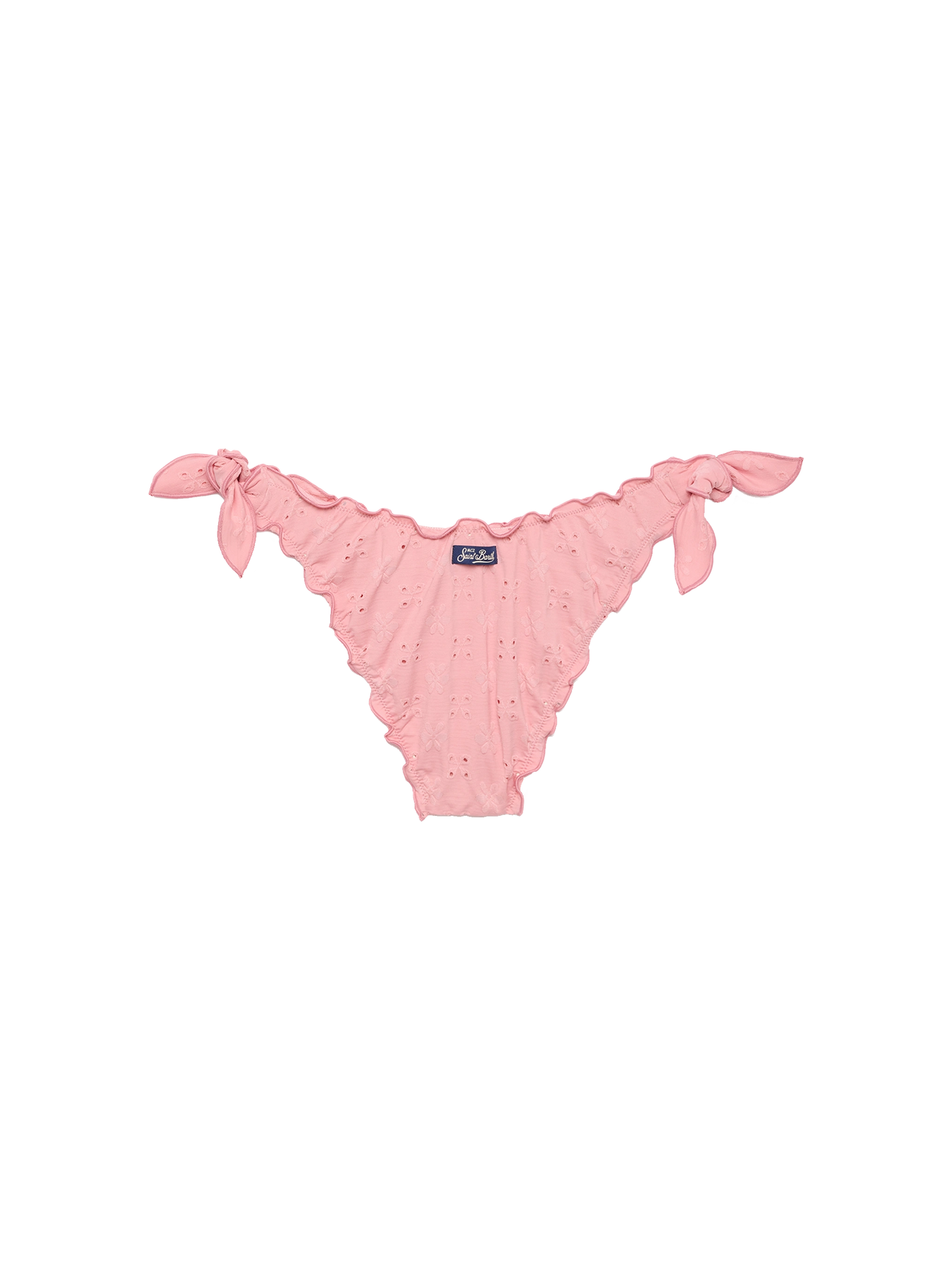 Moon slip mare classico in pizzo Sangallo color rosa