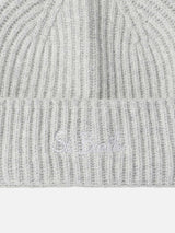 Woman mélange grey cashmere blend hat Moss