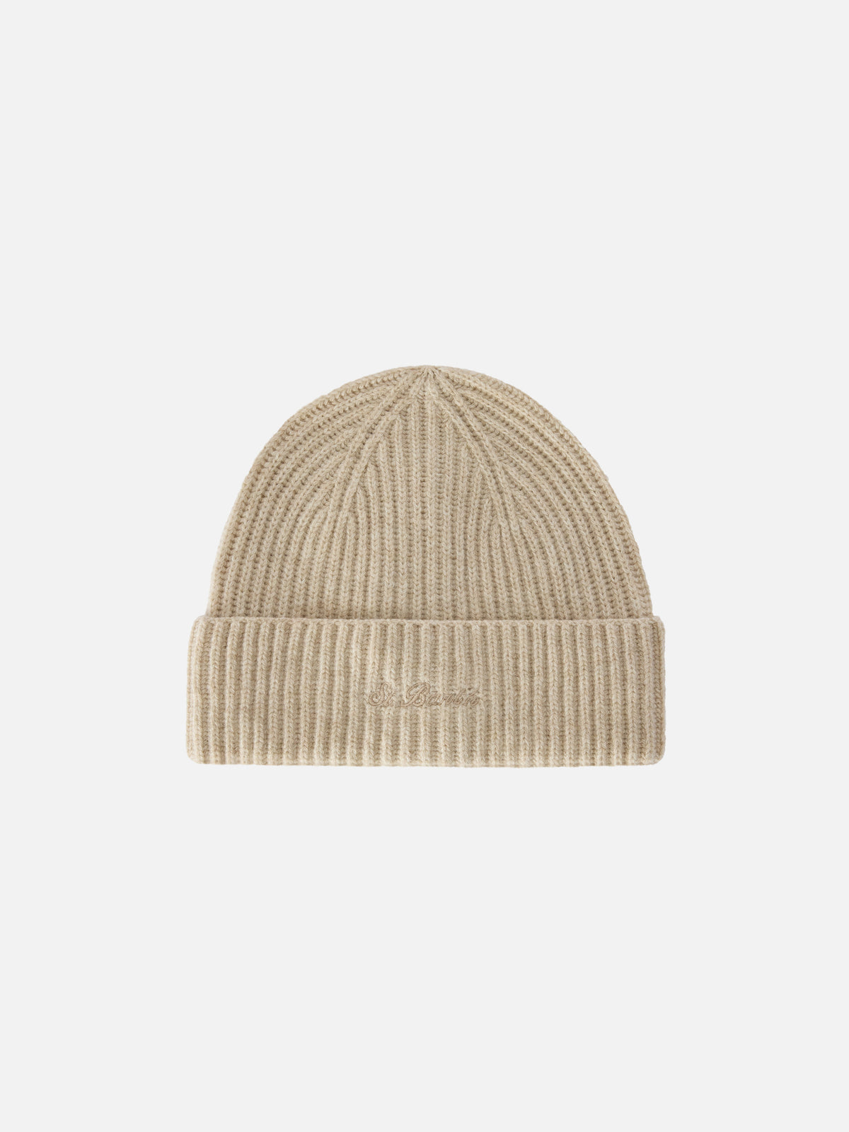 Bonnet en laine Beige Moss avec logo brodé 