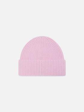 Bonnet Pink Moss en mélange de laine d’alpaga avec broderie du logo 