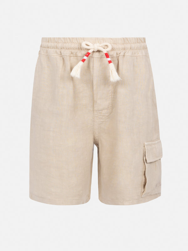 Marseille Jr beige linen bemuda