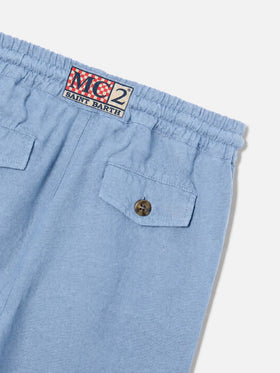 Bermudas Marseille Jr en chambray de denim claro 